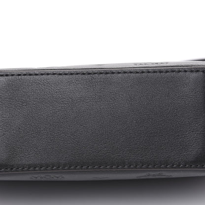 MCM Calfskin Ottomar Monogram Klara Crossbody Bag Black 9 of 9