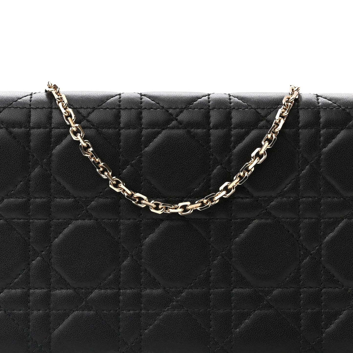 Lambskin Cannage Lady Dior Pouch Black