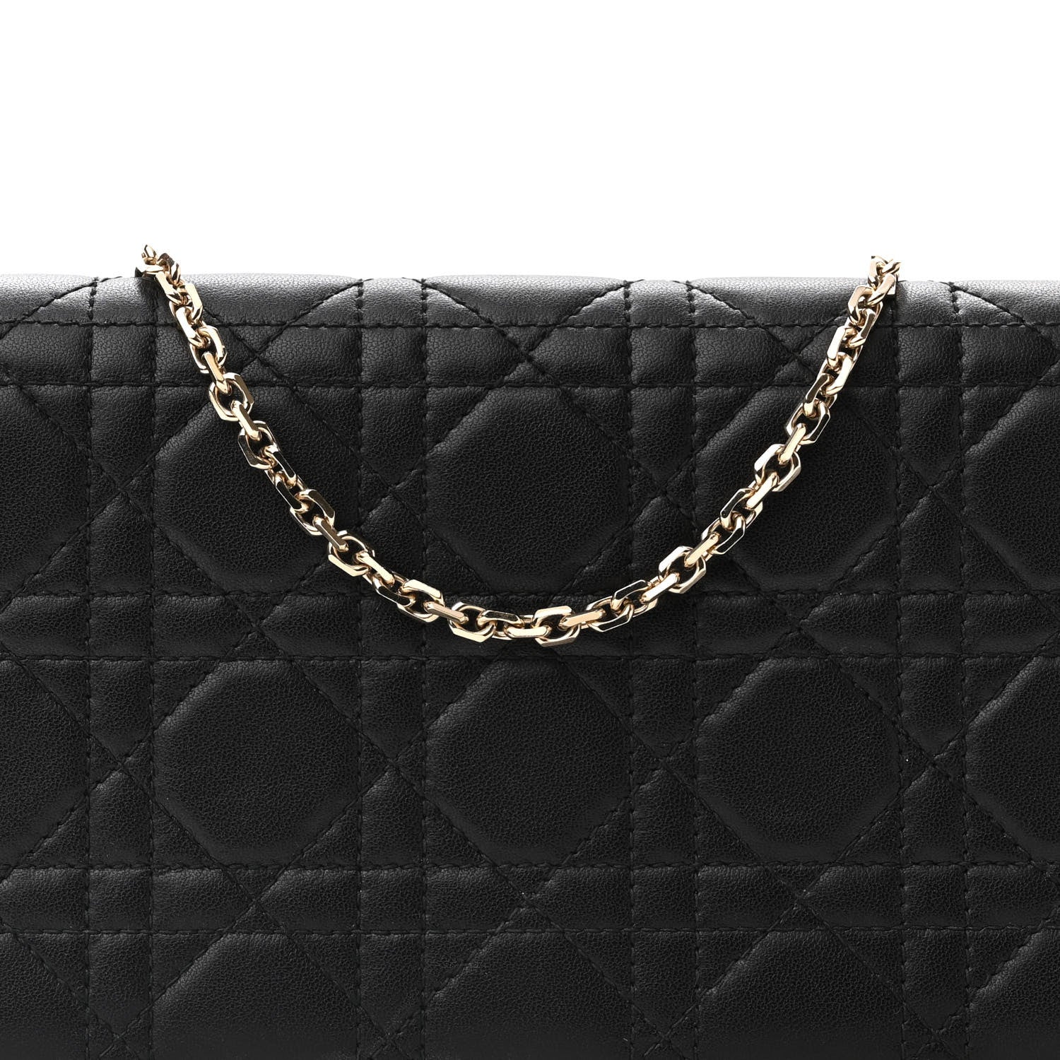 Christian Dior Lambskin Cannage Lady Dior Pouch Black 9 of 11