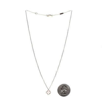 Van Cleef & Arpels 18K Yellow Gold Mother of Pearl Sweet Alhambra Pendant Necklace 2 of 6