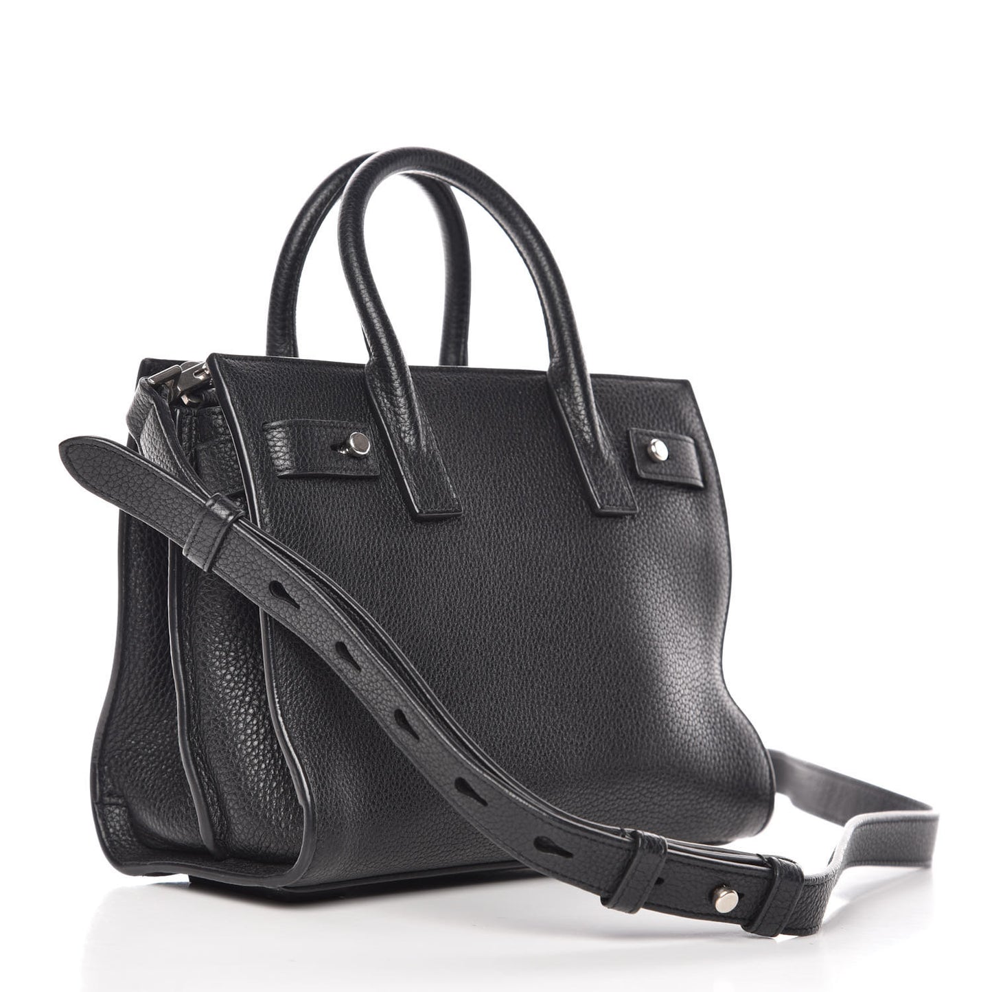 Grained Calfskin Nano Sac De Jour Souple Black