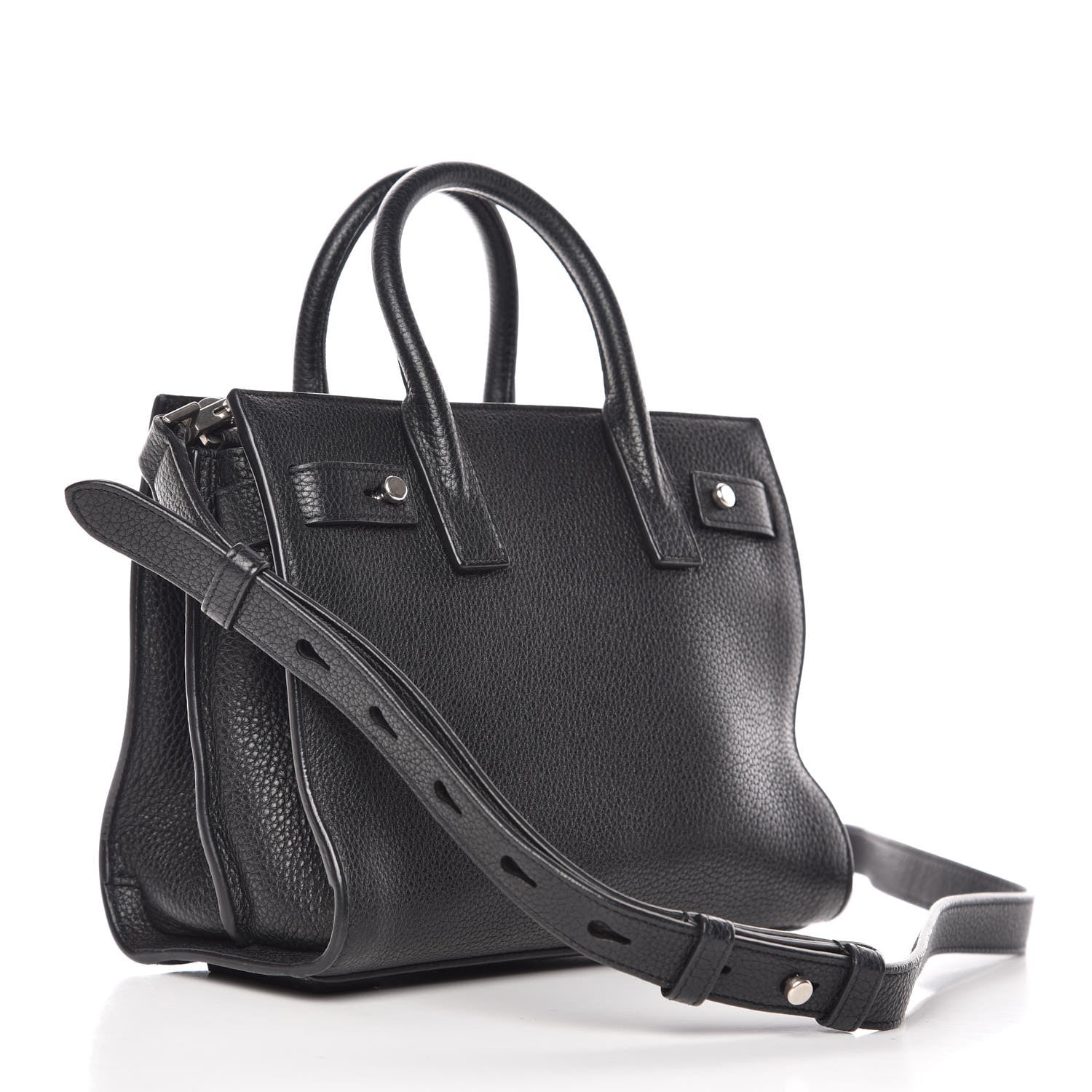 Saint Laurent Grained Calfskin Nano Sac De Jour Souple Black 3 of 6