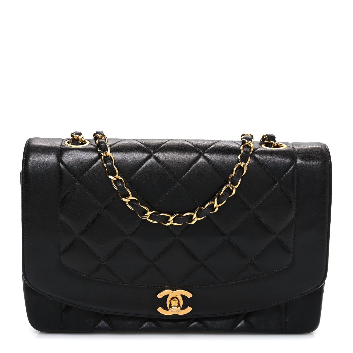 Chanel Lambskin Quilted Medium Single Flap Black 1 of 12