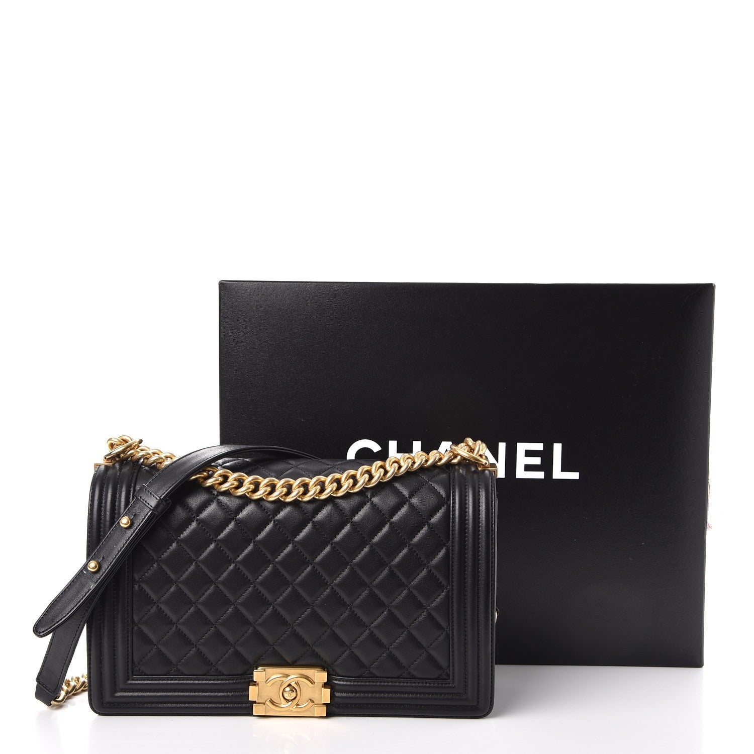 Chanel Calfskin Quilted New Medium Boy Flap Black 12 of 12