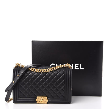 Chanel Calfskin Quilted New Medium Boy Flap Black 12 of 12