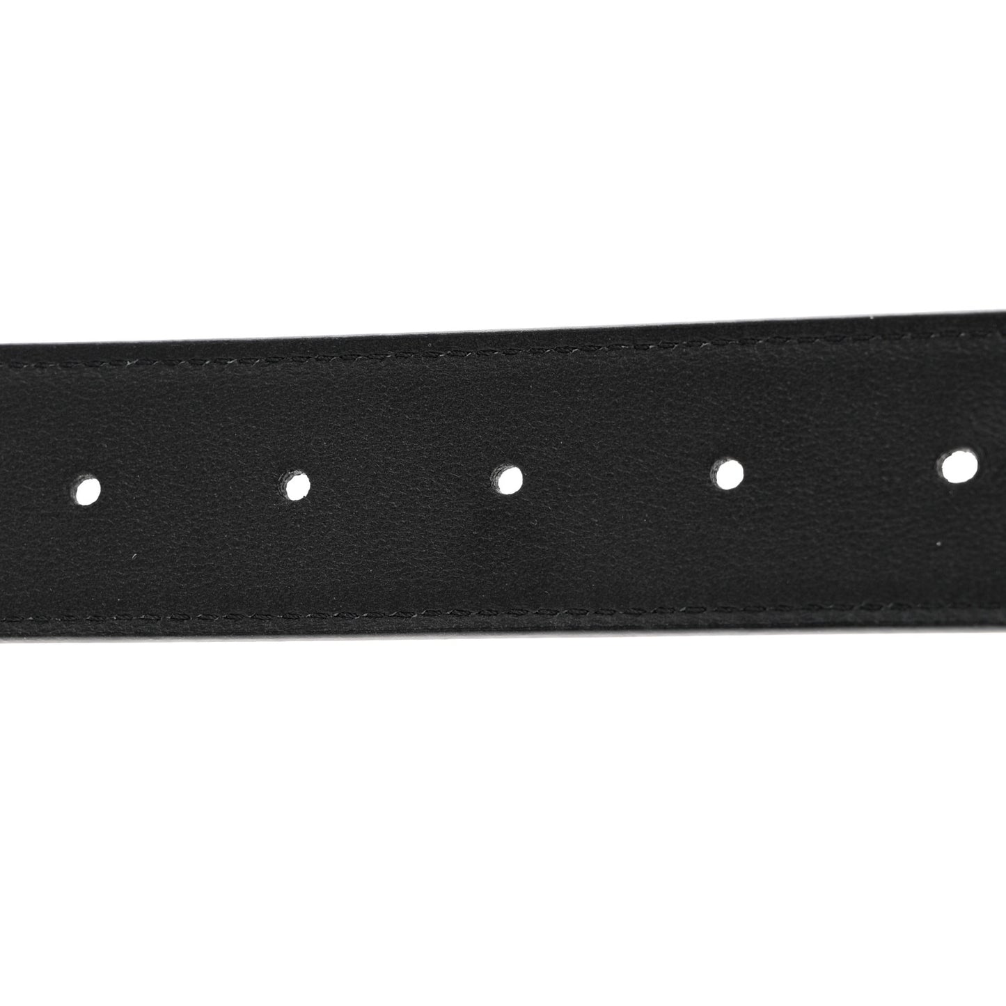 Glazed Fabric FF Buckle Reversible Belt 85 34 Black