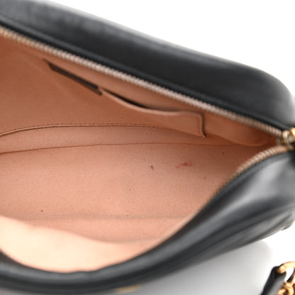 Gucci Calfskin Matelasse Small GG Marmont Chain Shoulder Bag Black 5 of 11