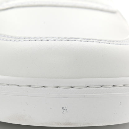 Prada Vitello Soft Triangle Logo Mens High Top Sneakers 7.5 White 3 of 7
