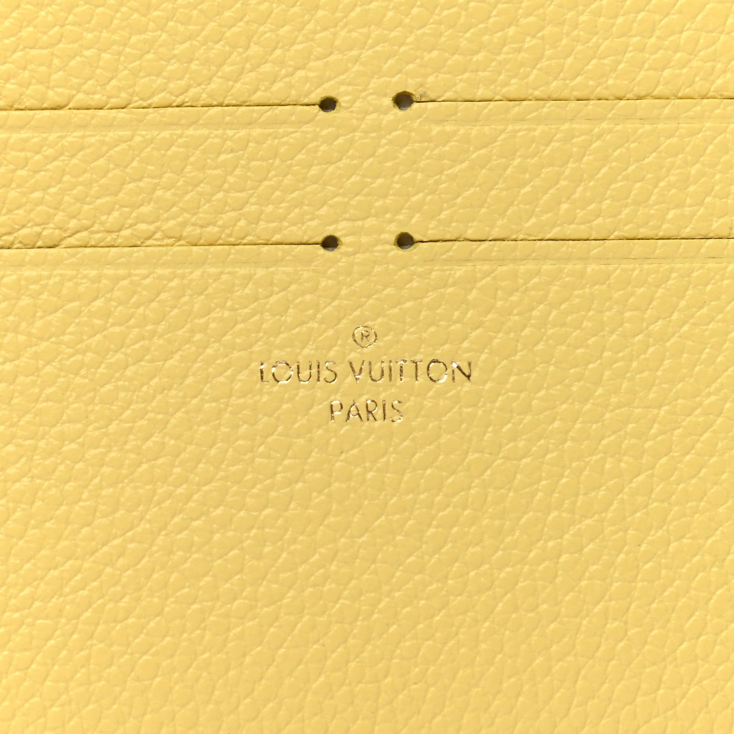 Louis Vuitton Calfskin Felicie Card Holder Insert Yellow 6 of 6