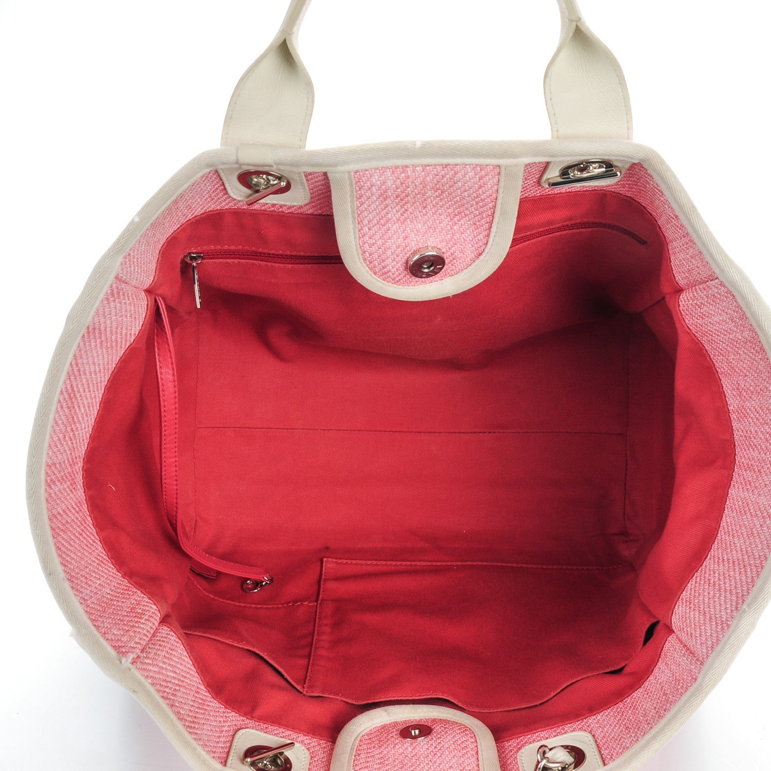 Chanel Canvas Large Deauville Tote Pink 5 of 8