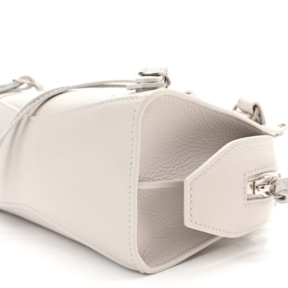 Balenciaga Grained Calfskin Neo Classic Silver Hardware Mini City Chalky White 10 of 10