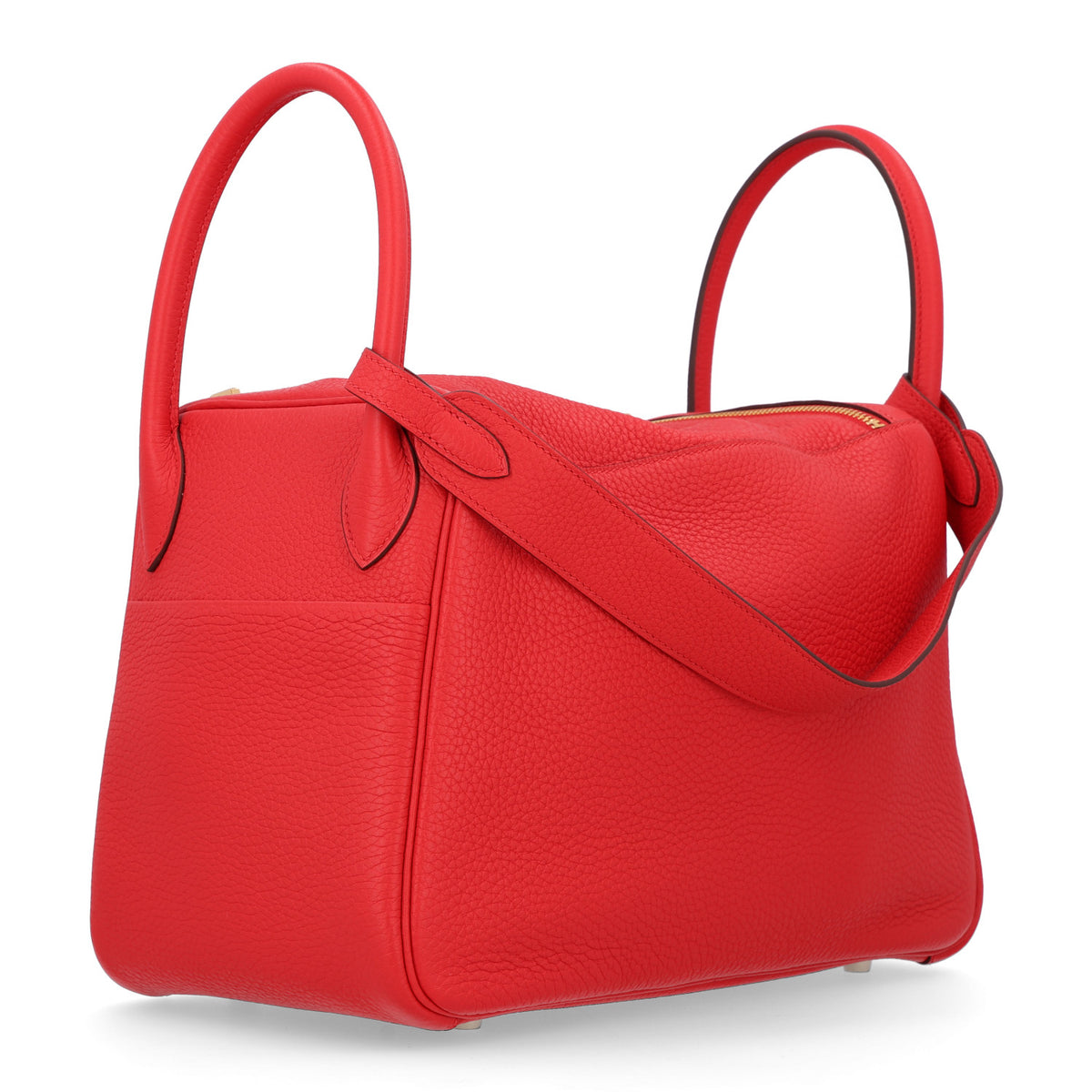 Hermes Taurillon Clemence Lindy 30 Rouge De Coeur 3 of 10