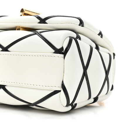 Louis Vuitton Lambskin Malletage Pico GO-14 White Black 7 of 8