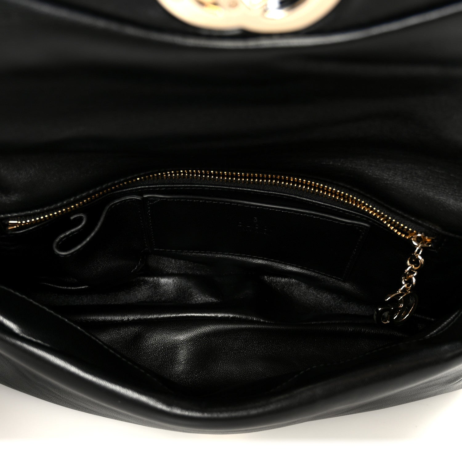 Gucci Lambskin Small GG Milano Top Handle Shoulder Bag Black 5 of 11