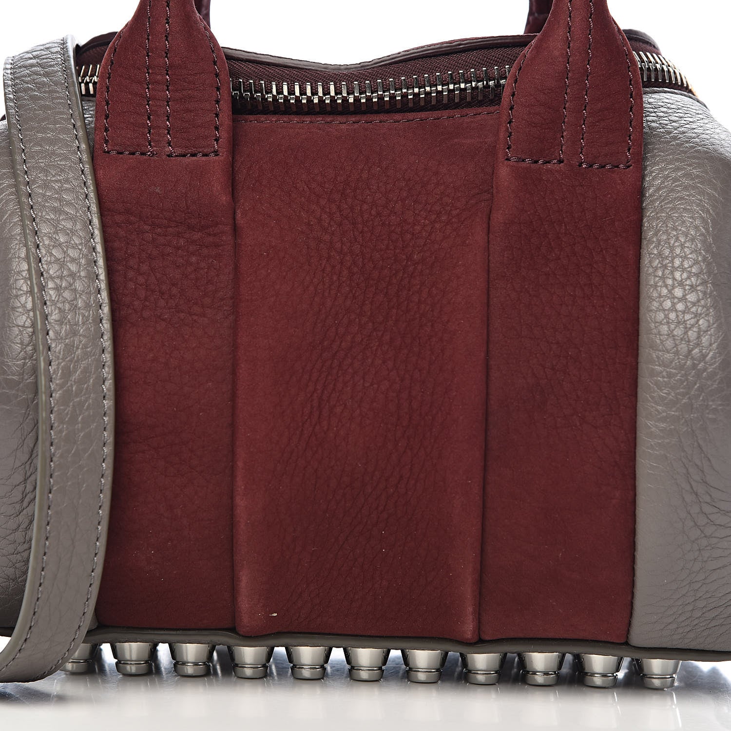 Alexander Wang Nubuck Soft Pebbled Calfskin Mini Rockie Beet Stone Rhodium Hardware 12 of 12
