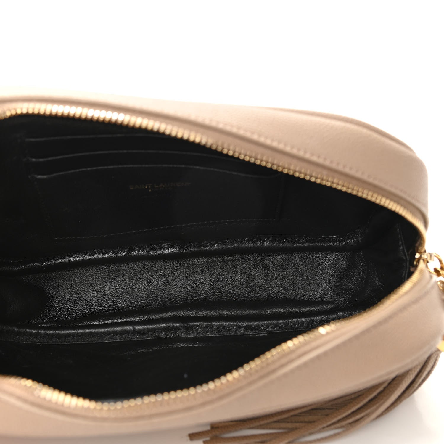 Saint Laurent Grain De Poudre Matelasse Monogram Mini Lou Camera Bag Dark Beige 5 of 10