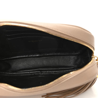 Saint Laurent Grain De Poudre Matelasse Monogram Mini Lou Camera Bag Dark Beige 5 of 10