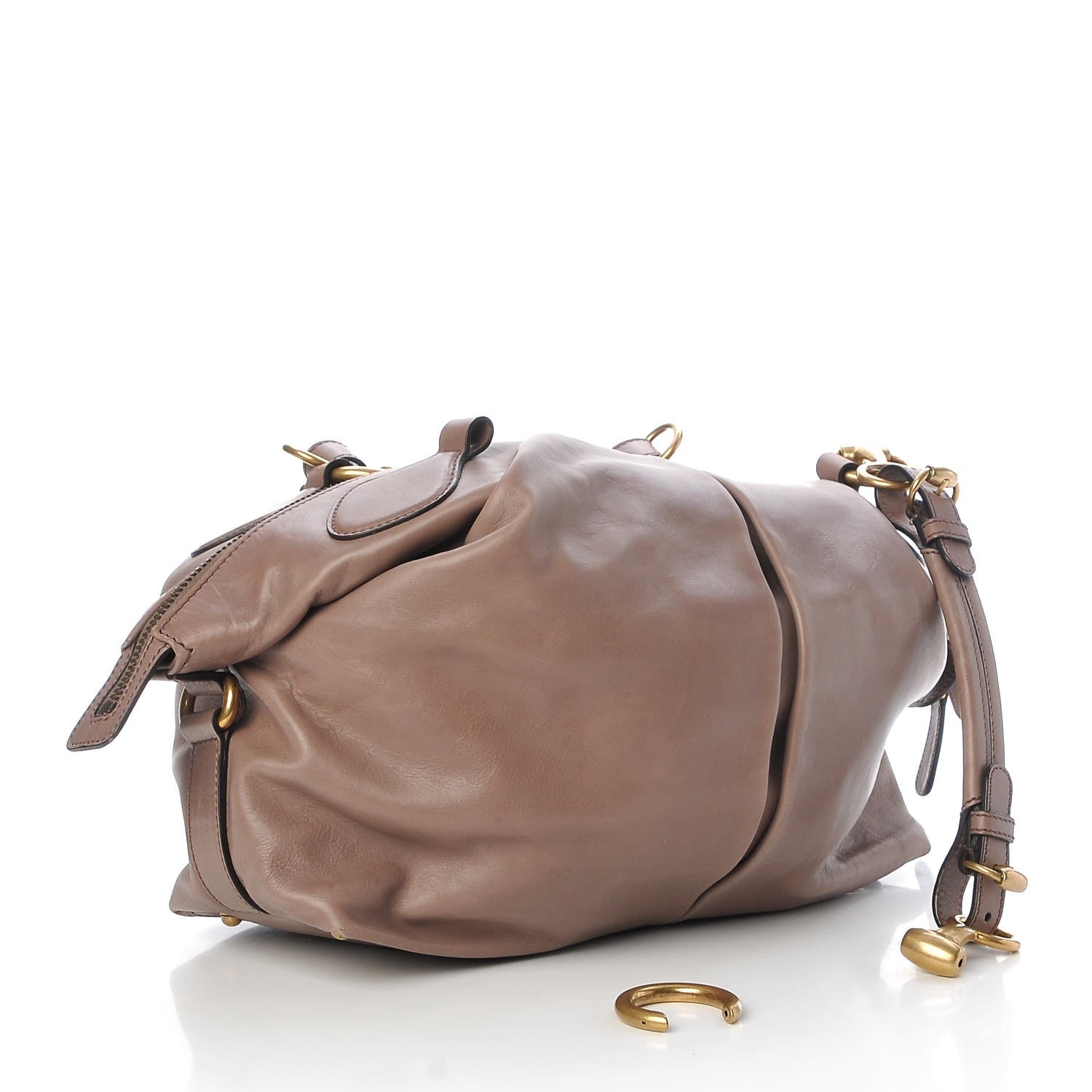 Gucci Calfskin Soft Icon Top Handle Bag Pink Tan 3 of 14