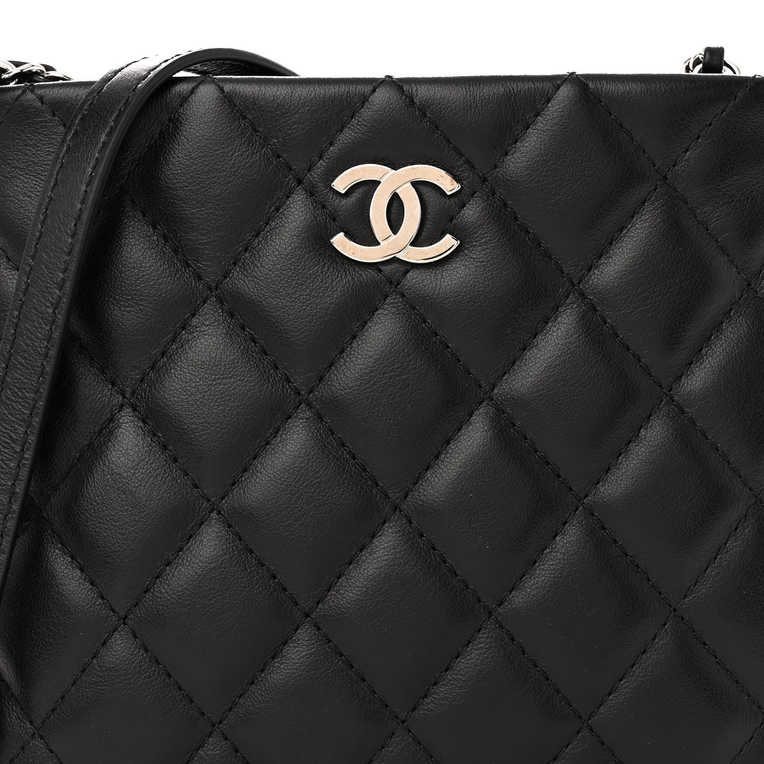 Chanel Lambskin Quilted Crossbody Bag Black 9 of 11