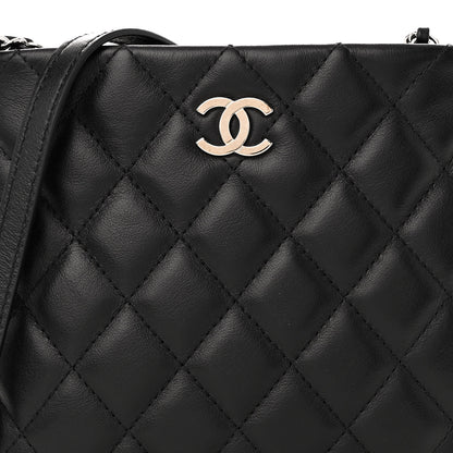 Chanel Lambskin Quilted Crossbody Bag Black 9 of 11