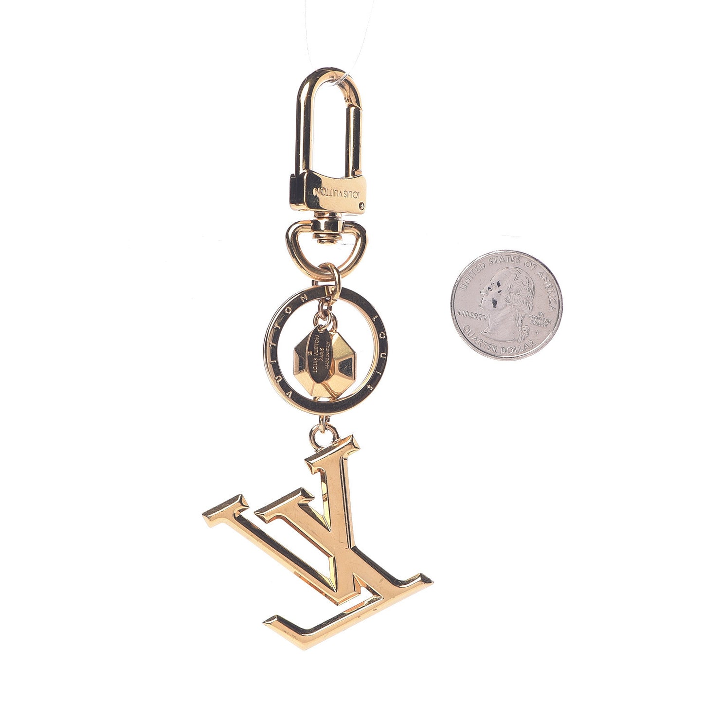 LV Facettes Bag Charm Key Holder Gold