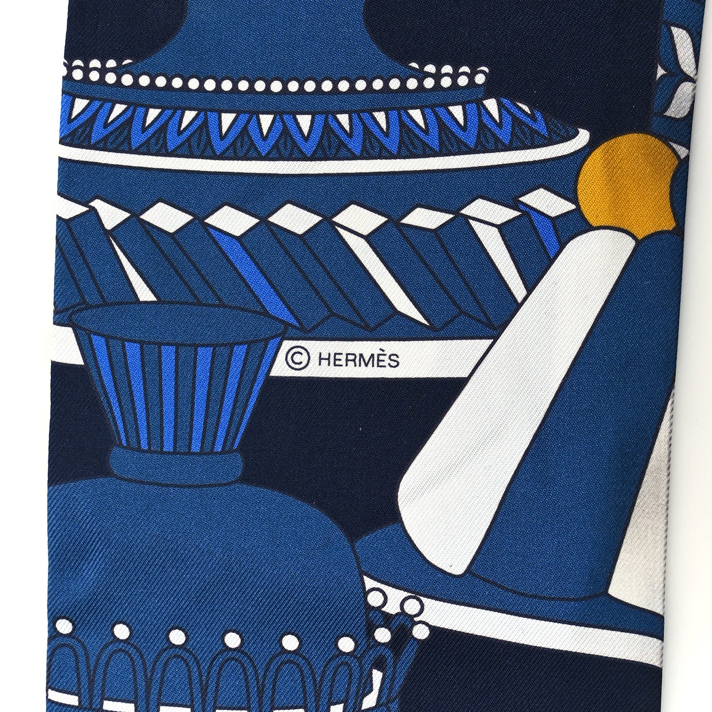 Silk Slim Maxi La Patisserie Francaise Twilly Bleu Gold White