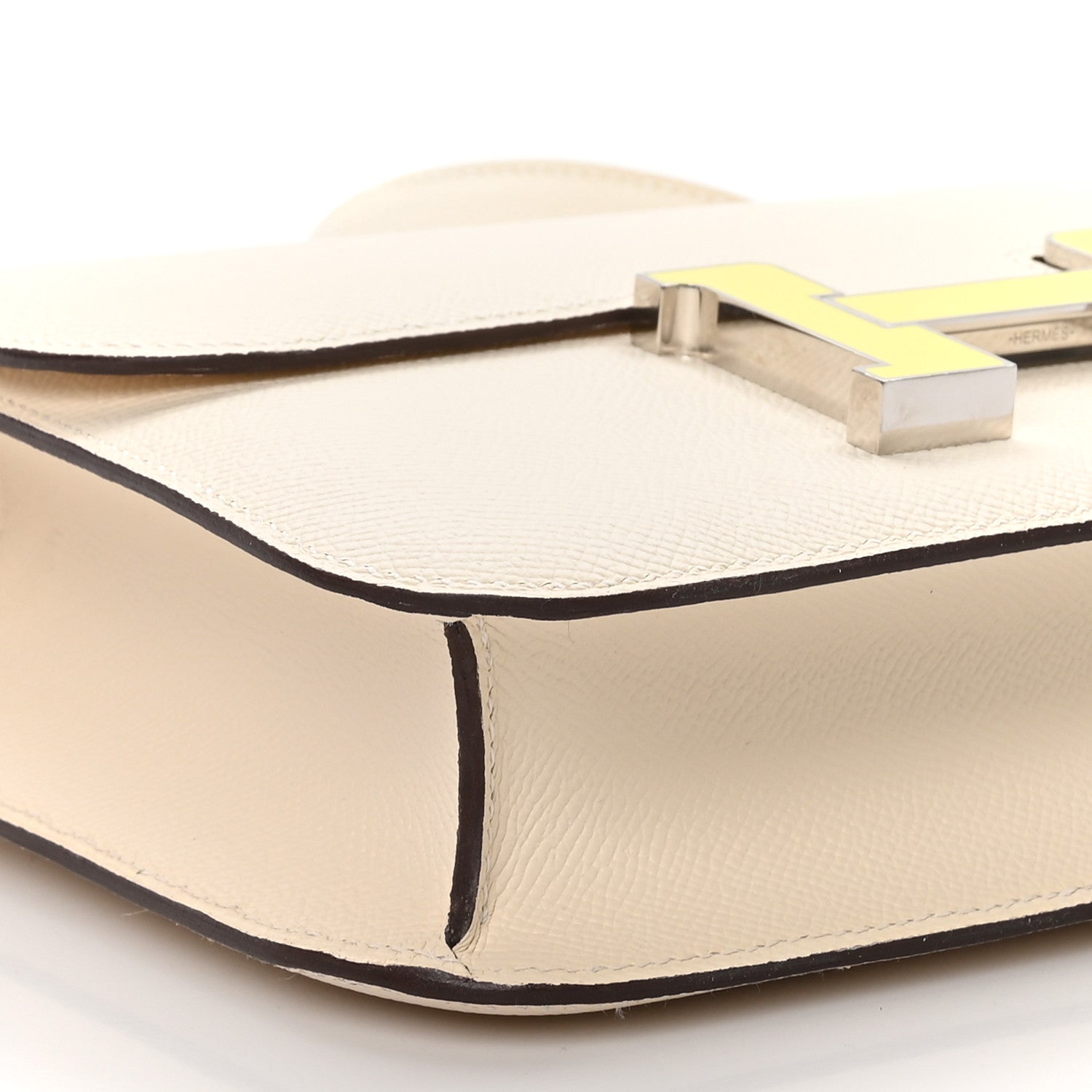 Hermes Epsom Enamel Constance 1-24 Nata Jaune Citron 11 of 11