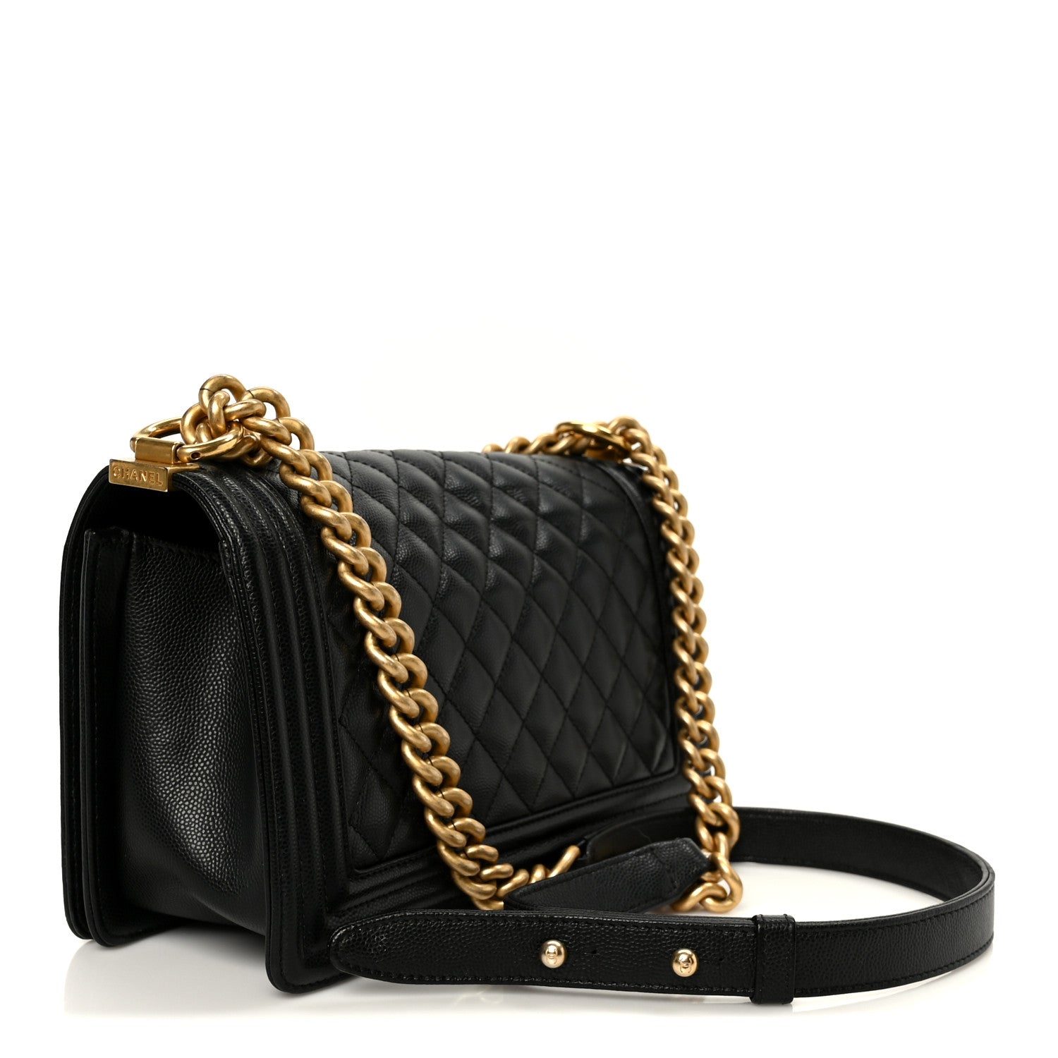 Chanel Caviar Quilted Medium Boy Flap Black 3 of 10