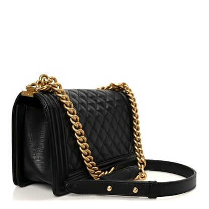 Chanel Caviar Quilted Medium Boy Flap Black 3 of 10