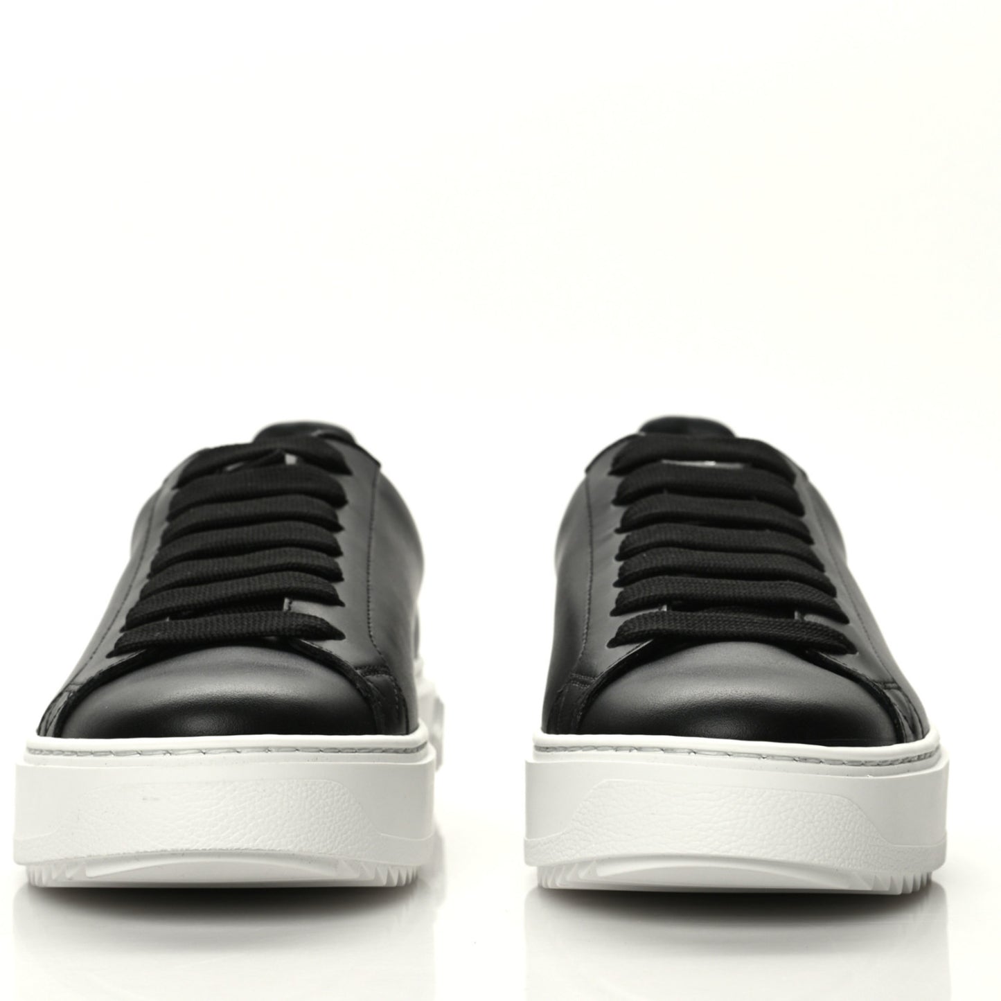 Calfskin Time Out Sneakers 37.5 Black