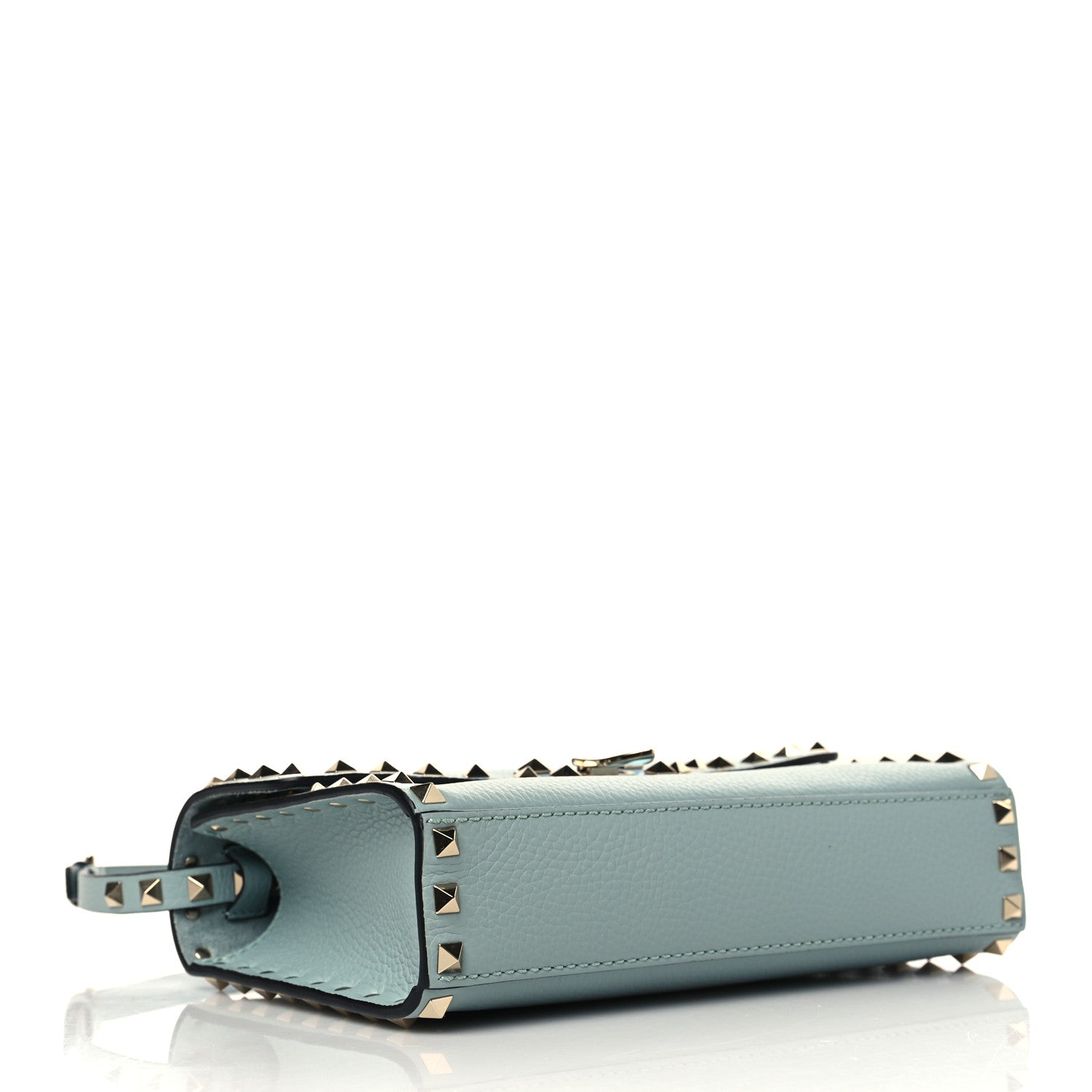 Valentino Garavani Pebbled Calfskin Medium Rockstud Flip Lock Crossbody Bag Celadon 4 of 8