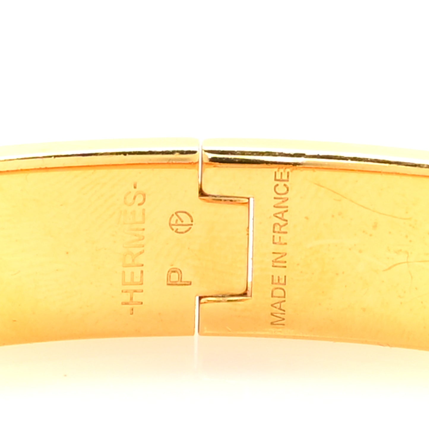 Enamel Narrow Clic Clac H Bracelet GM White