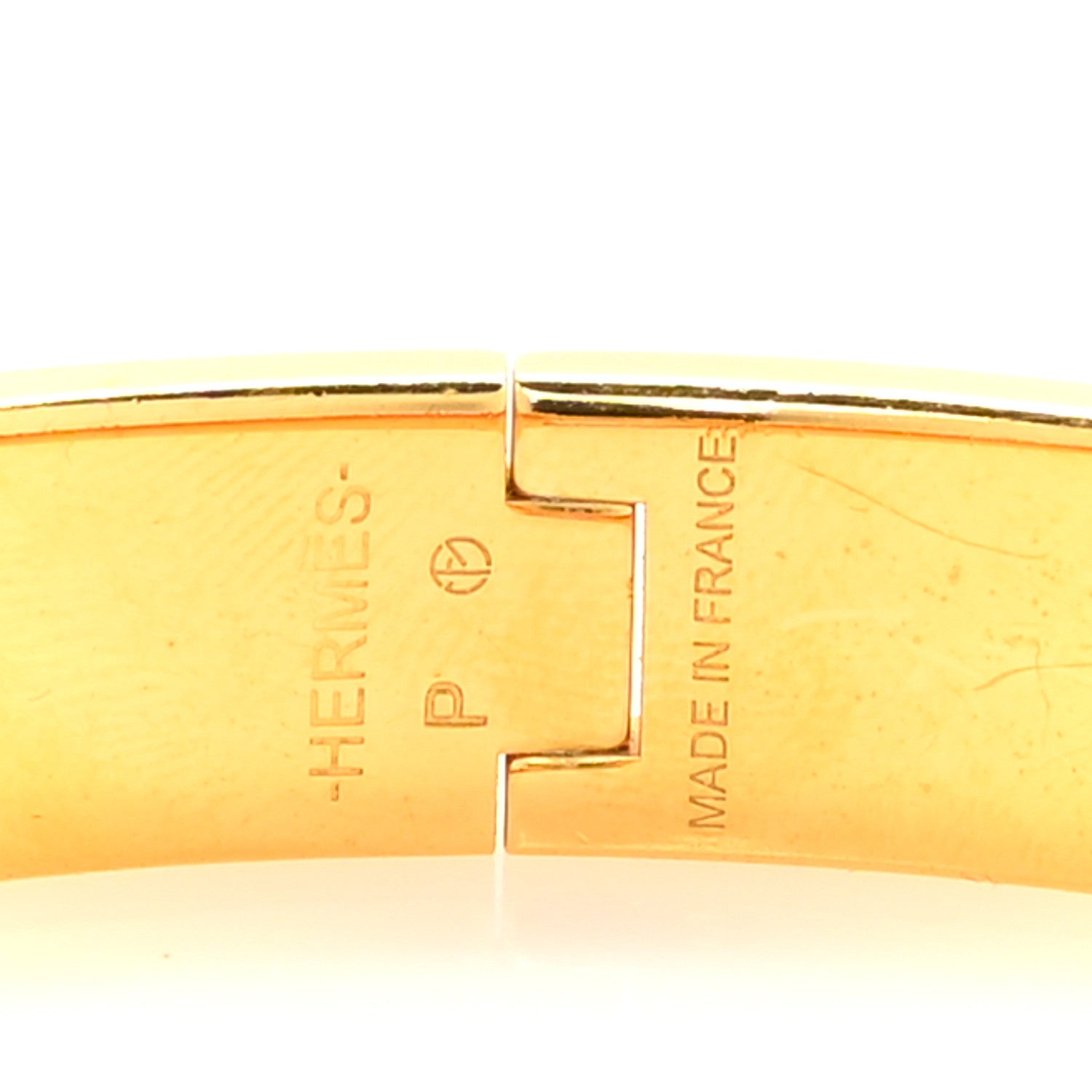 Hermes Enamel Narrow Clic Clac H Bracelet GM White 4 of 6