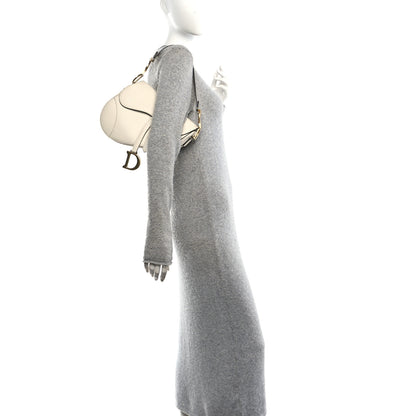 Christian Dior Grained Calfskin Saddle Bag White 2 of 9
