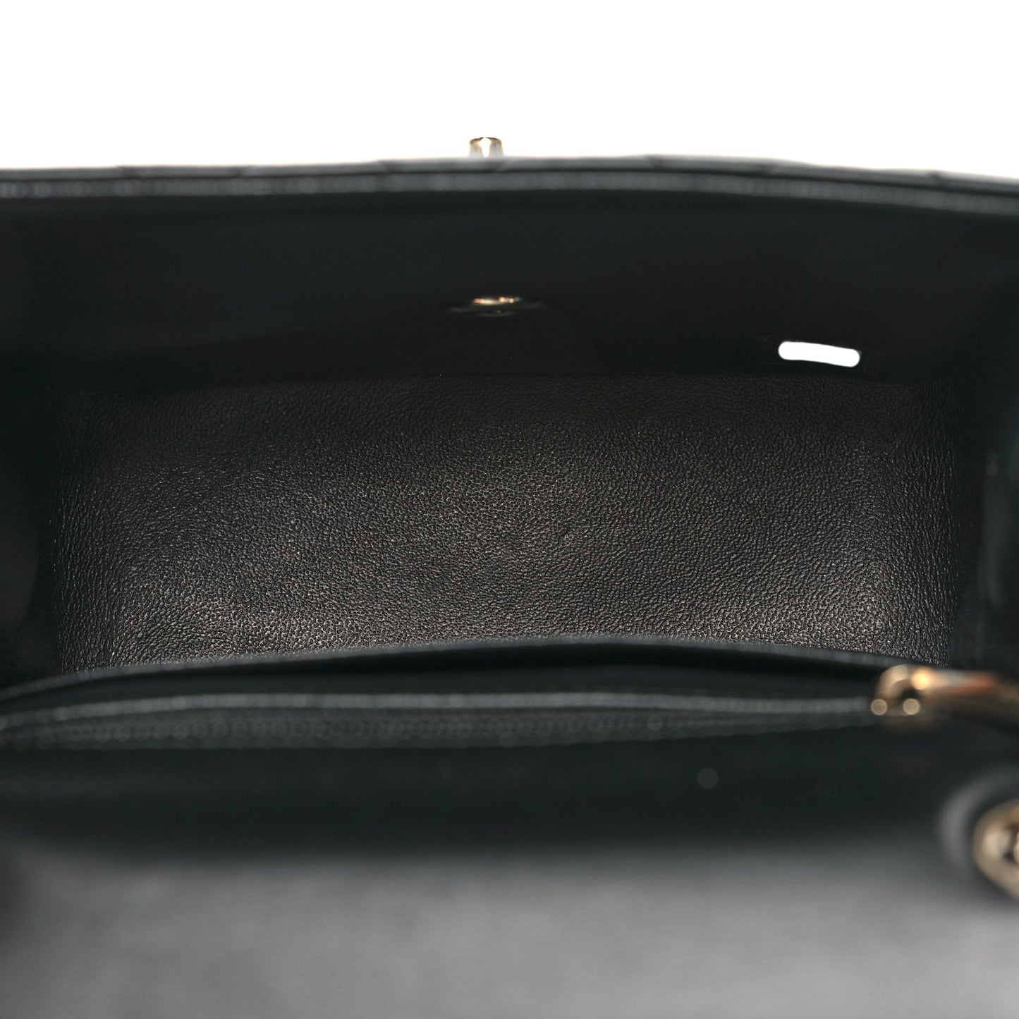 Lambskin Quilted Mini Square Flap Black