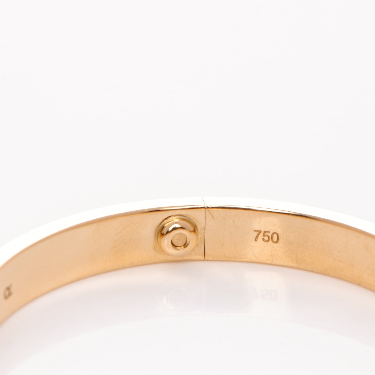 18K Yellow Gold 4 Diamond LOVE Bracelet 17