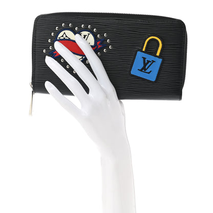 Louis Vuitton Epi LV Stories Zippy Wallet Black 3 of 9