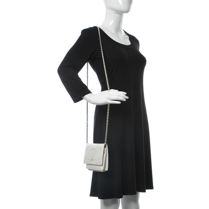 Chanel Caviar Timeless CC Wallet on Chain WOC White 2 of 13