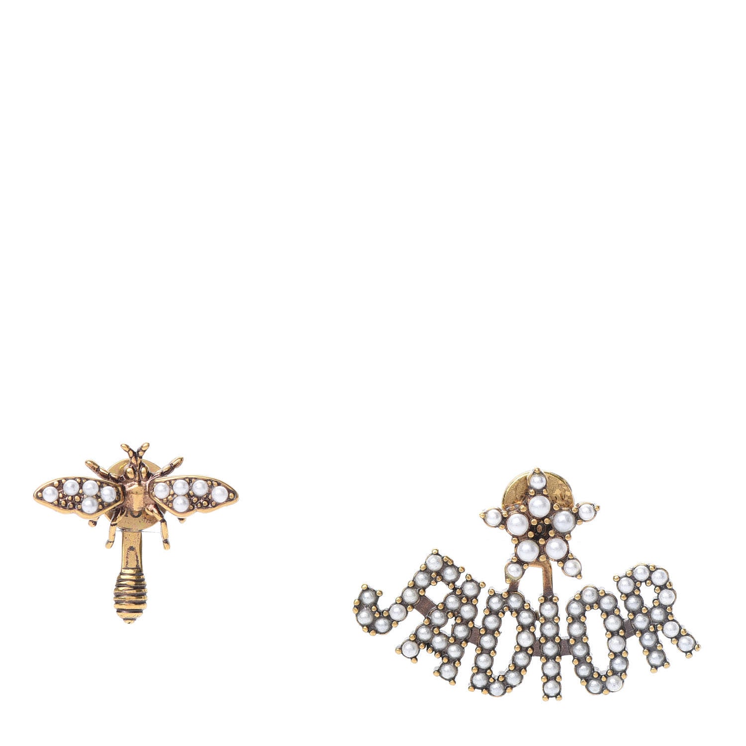 Christian Dior Metal Pearl J'adior Earrings Gold 1 of 6
