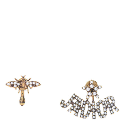 Christian Dior Metal Pearl J'adior Earrings Gold 1 of 6