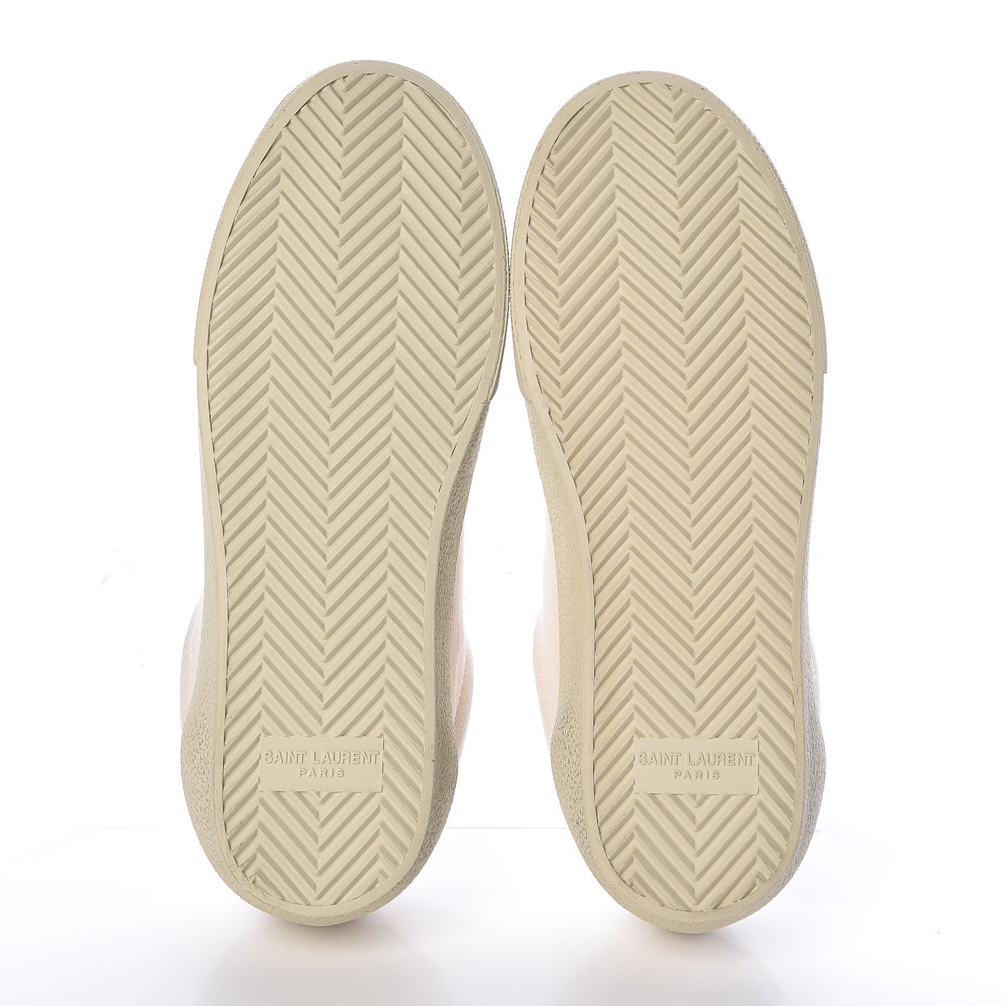 Distressed Canvas Court Classic Sneakers 36 Panna