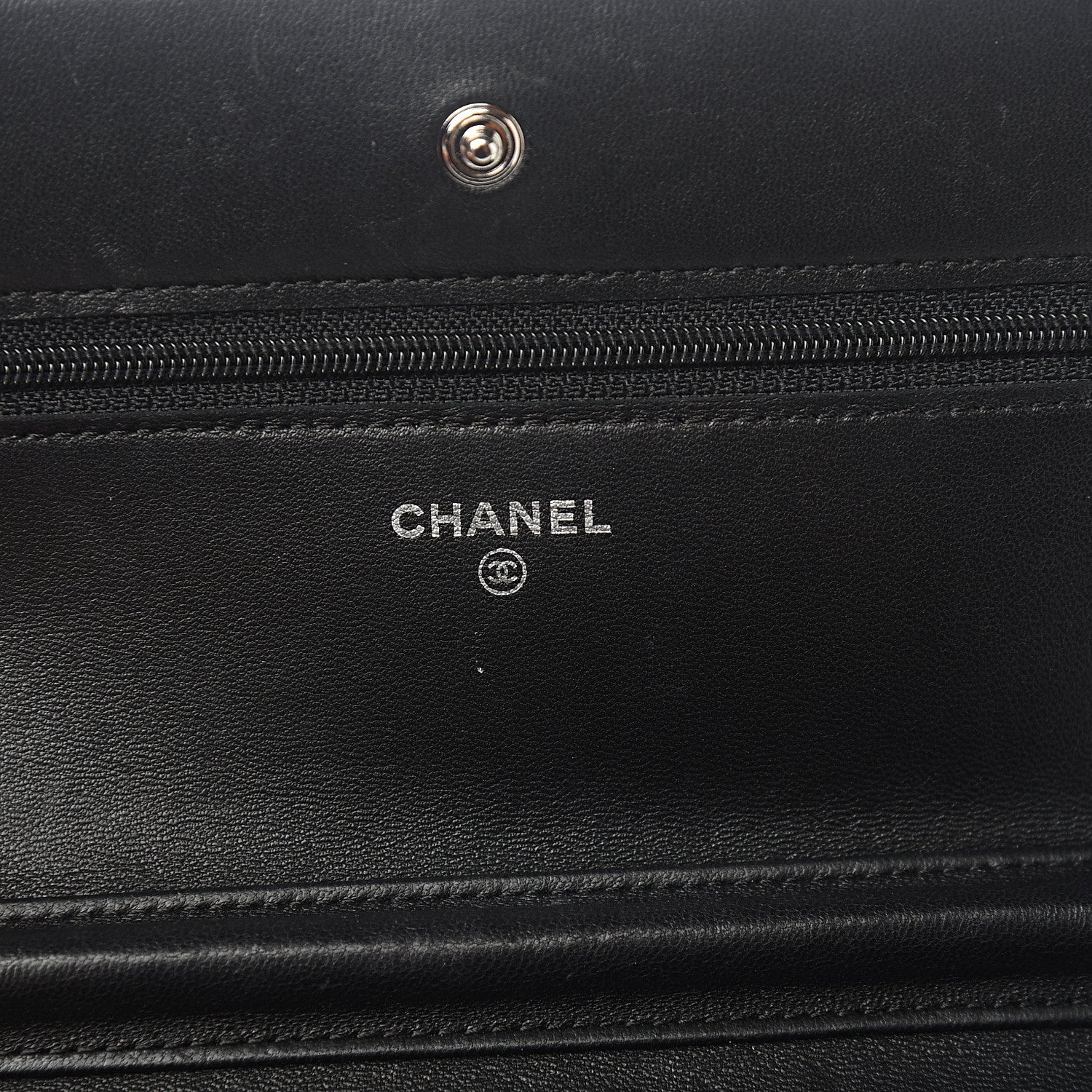 Chanel Lambskin Quilted Wallet On Chain WOC Black 5 of 10