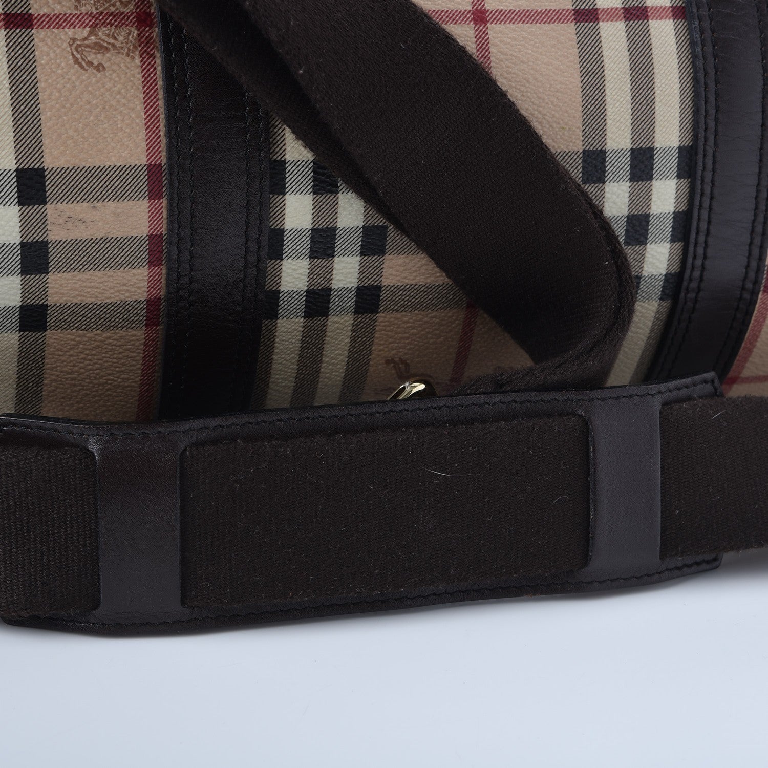 Burberry Haymarket Check Duffle Bag Dark Brown 11 of 20