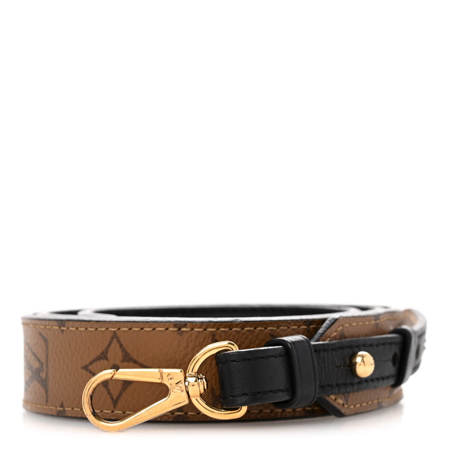 Reverse Monogram Bandouliere Shoulder Strap XL Black
