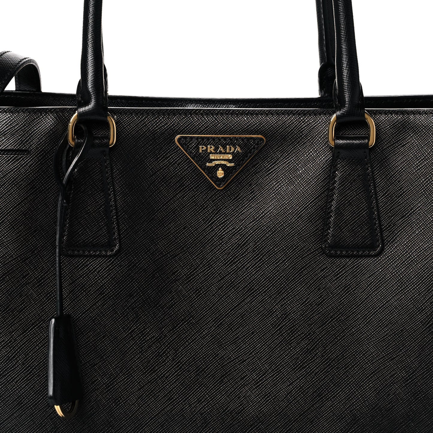 Saffiano Lux Medium Tote Black