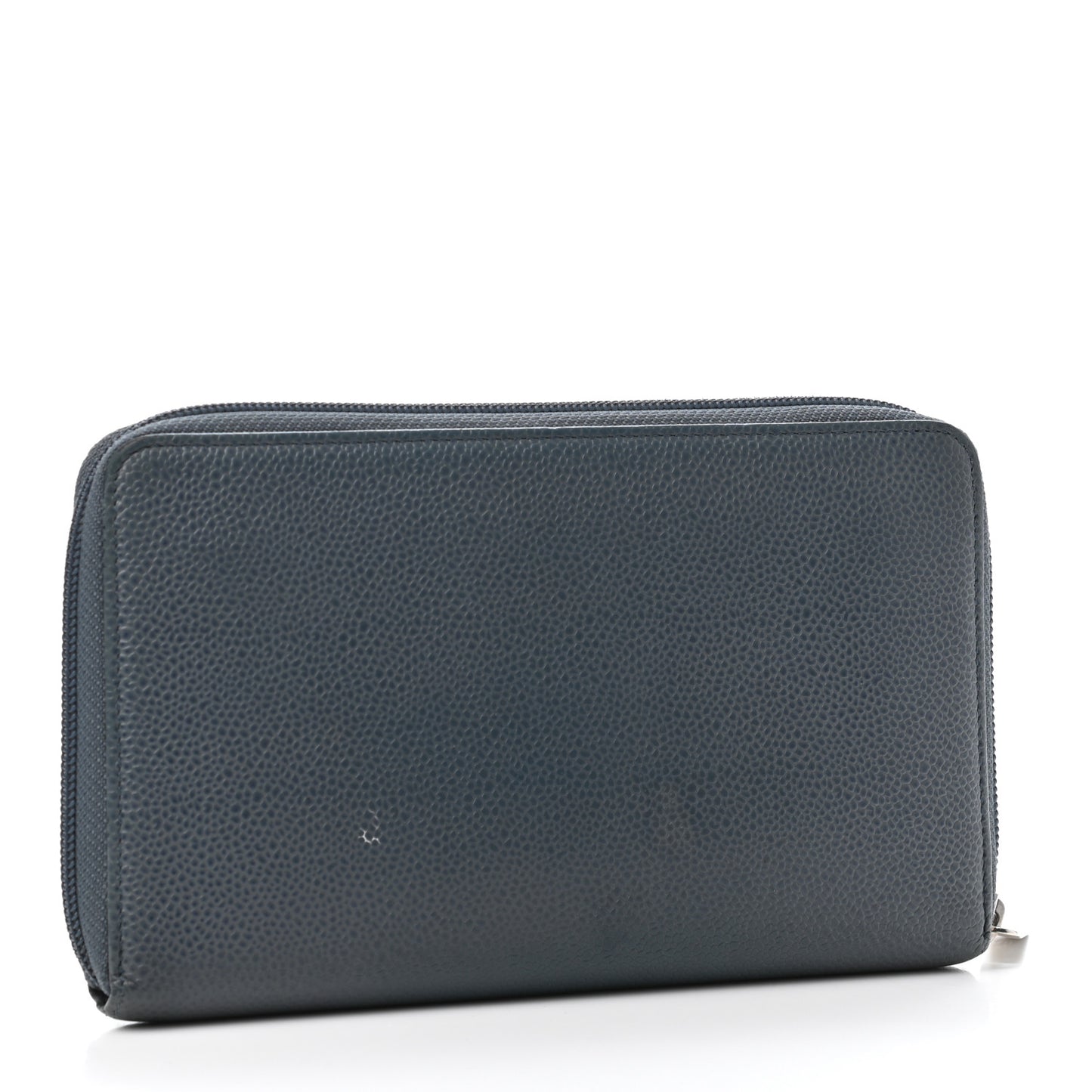 Caviar Large CC Timeless Zip Around Organizer Wallet Blue