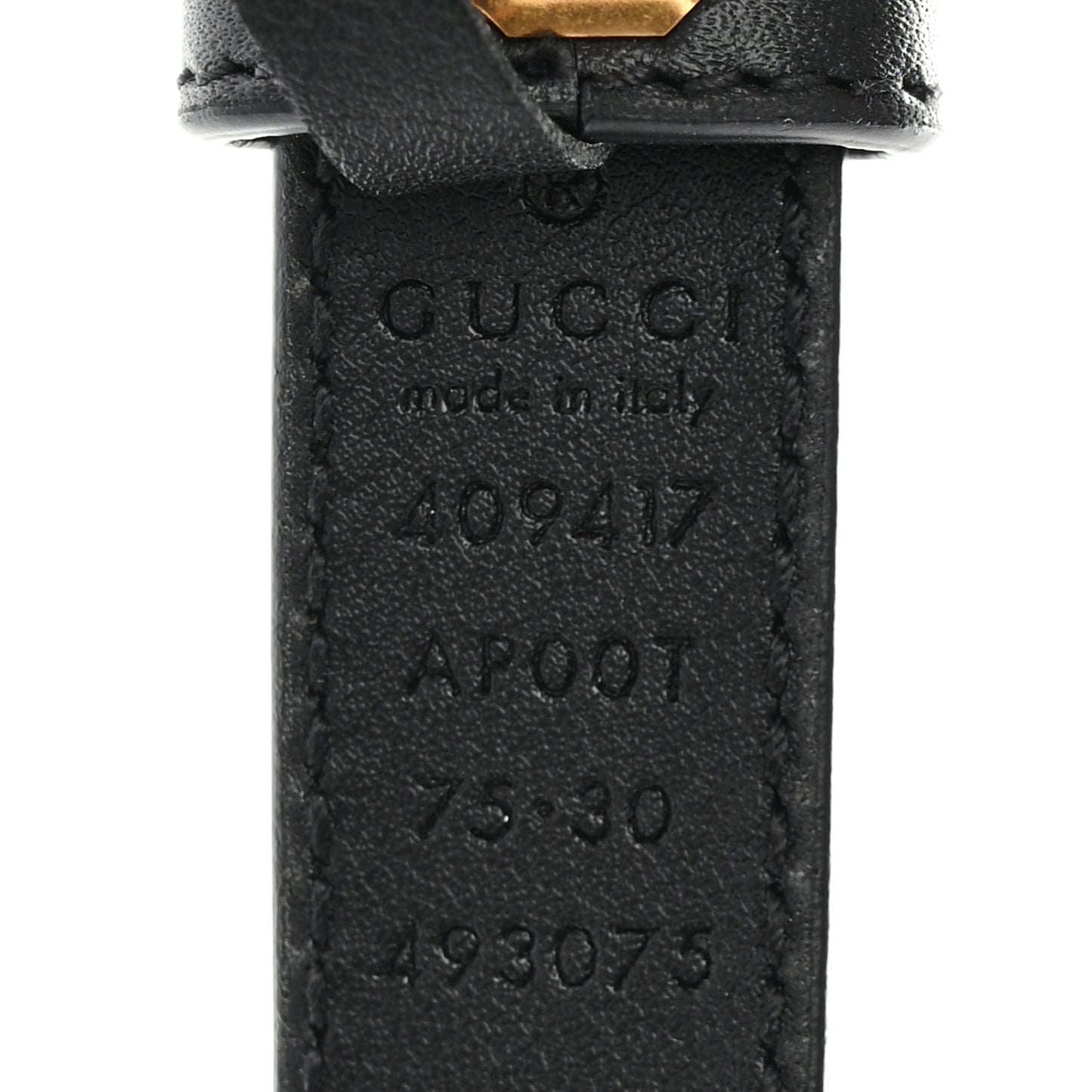 Calfskin Double G 20mm Belt 75 30 Black