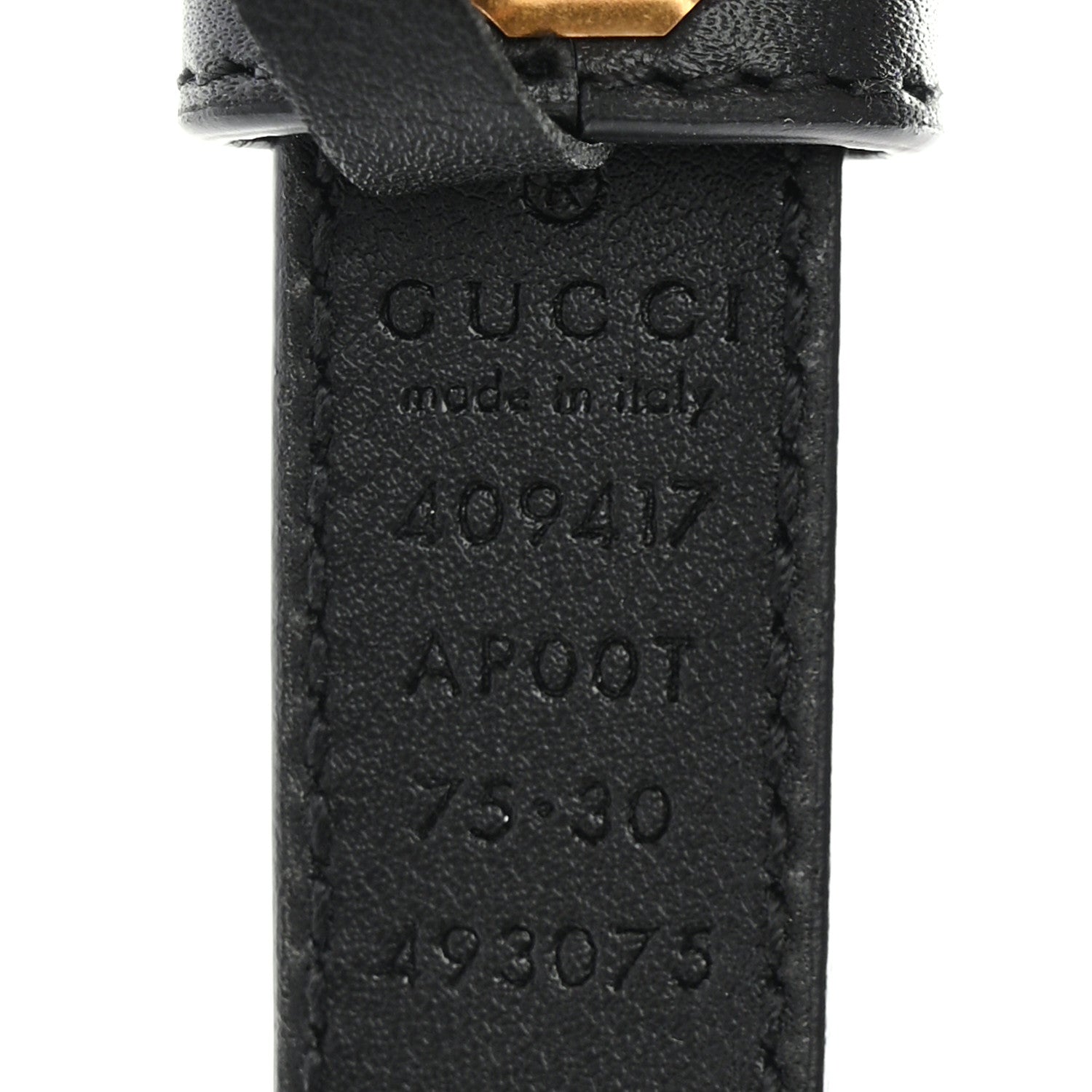 Gucci Calfskin Double G 20mm Belt 75 30 Black 3 of 5
