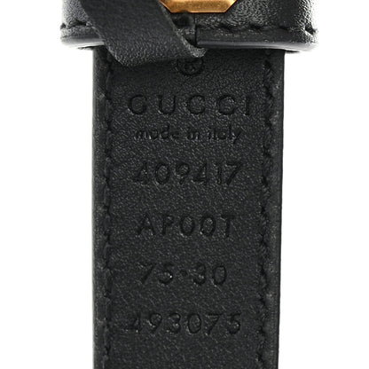 Gucci Calfskin Double G 20mm Belt 75 30 Black 3 of 5