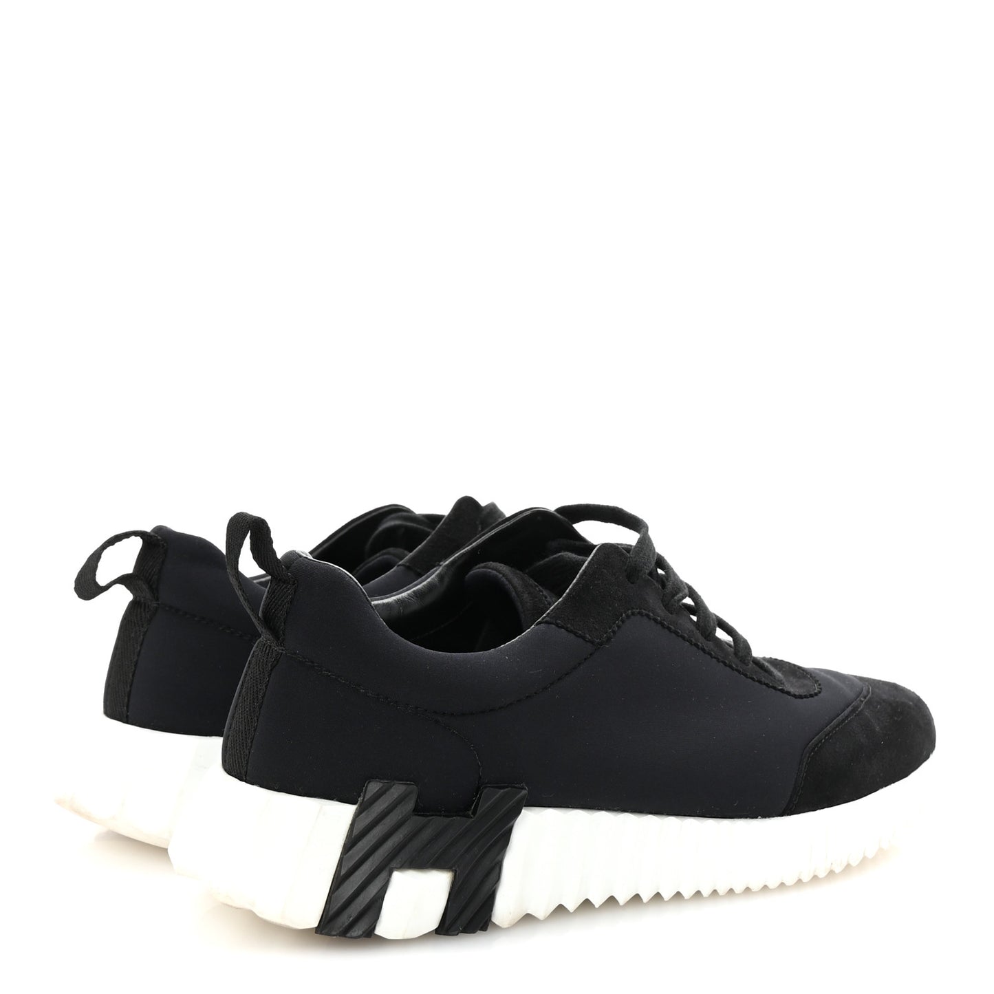 Chevre Velours Toile Bouncing Sneakers 38 Black